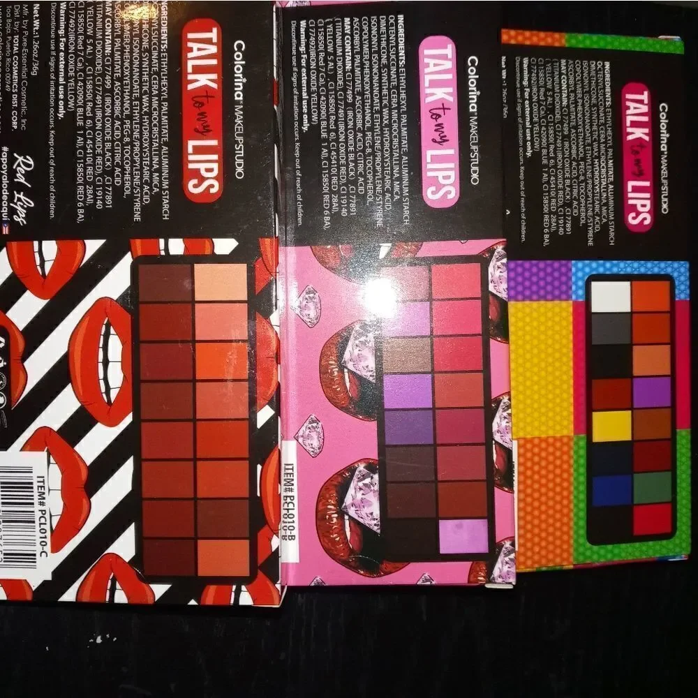 Two jumbo Lips cream pallets